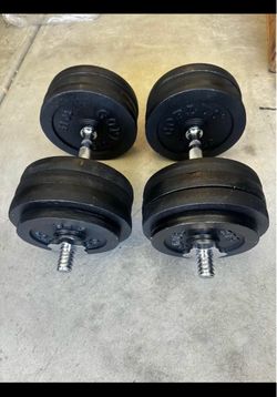 Pair of 70lbs. Adjustable standard 1” dumbbells