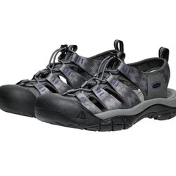 KEEN Newport H2 Sandals Mens Size 12 Magnet Chevron Camping Waterproof 1030672