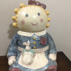 Vintage Rag Doll Cookie Jar