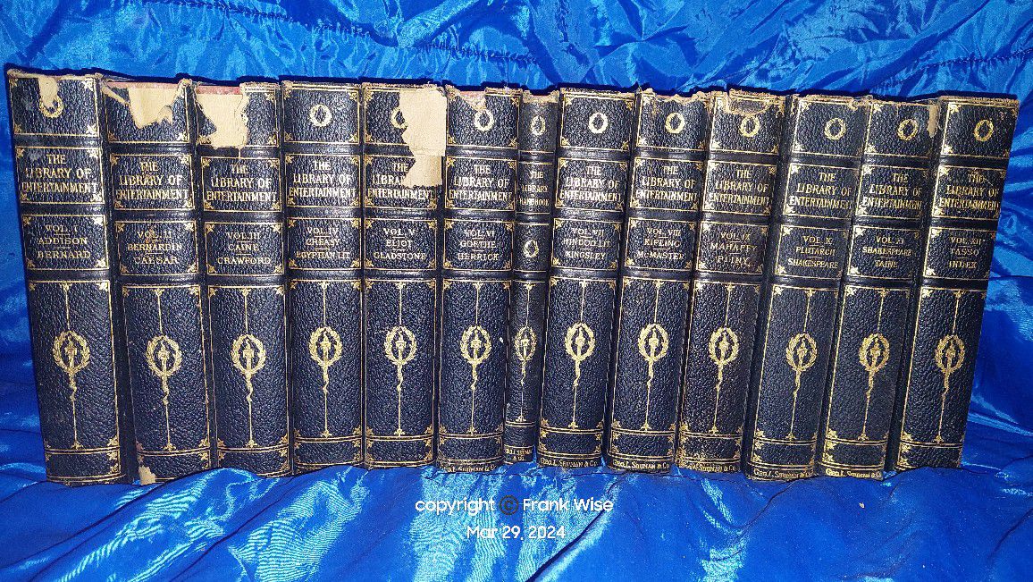 The Library of Entertainment, Complete 13 Volume Set, 1918, Hardcover