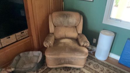 Hancock & Moore swivel rocker recliner and matching sofa