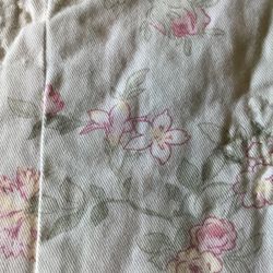 Shabby Chic Flower Coverlet Reversible- All 100% Cotton