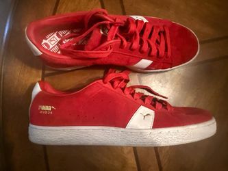 Puma Suede Classic Sneakers - Red/White - Men's Size 10