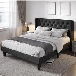 Full Upholstered Bed Frame – Allewie