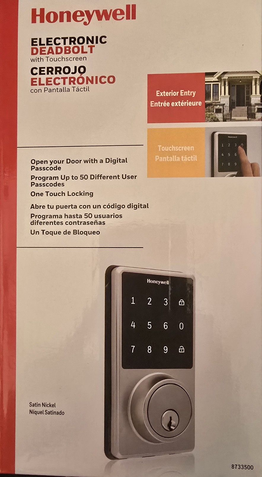 Honeywell Electronic Deadbolt with Touchscreen