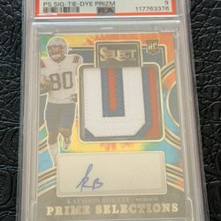 2023 Select Kayshon Boutte Prime Selections Tie Dye Prizm Psa 9