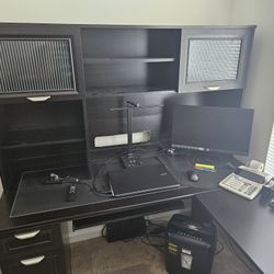 Magellan L Shaped Desk With Hutch