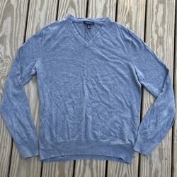 Banana Republic Luxury Blend Mens Long sleeve V-neck Sweater Size L Gray   