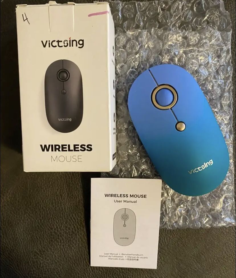 Victsing Wireless USB Mouse Ultra Slim 2.4G Silent Mouse for PC Laptop
