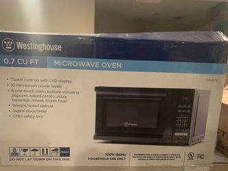 Westinghouse Stainless Steel Countertop Microwave Oven, 700-Watt, 0.7-Cubic Feet