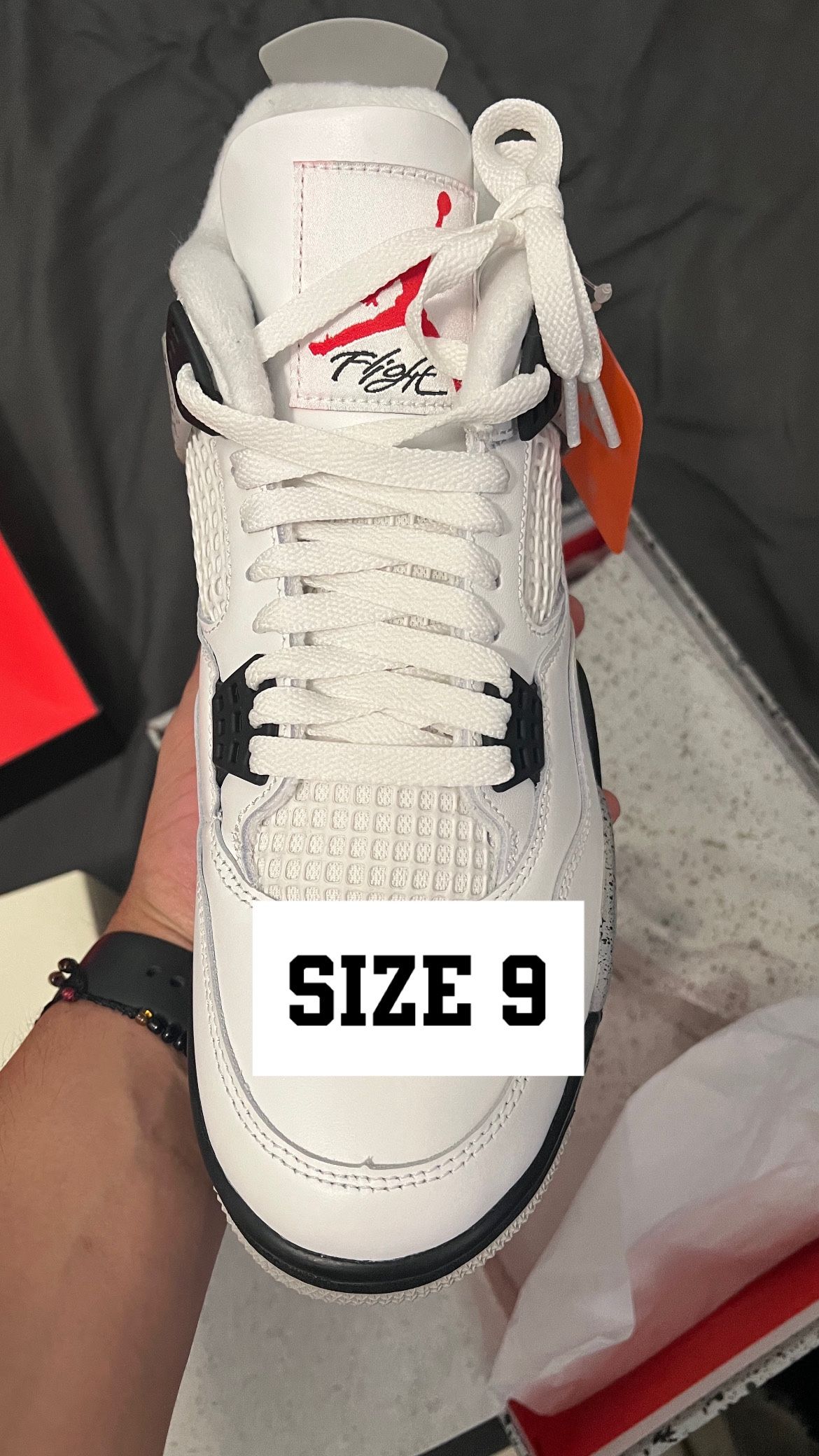 Jordan 4 Retro White Cement Size 9