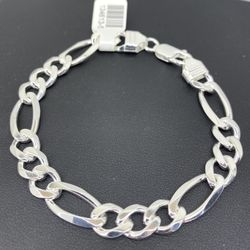 Sterling Silver 8” Figaro Bracelet 8.1mm 19.8g 134613 5