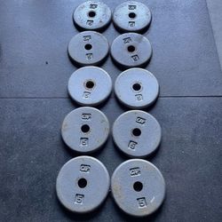 5 lbs Cap Standard 1” Weight Plate… Home Gym Fitness…