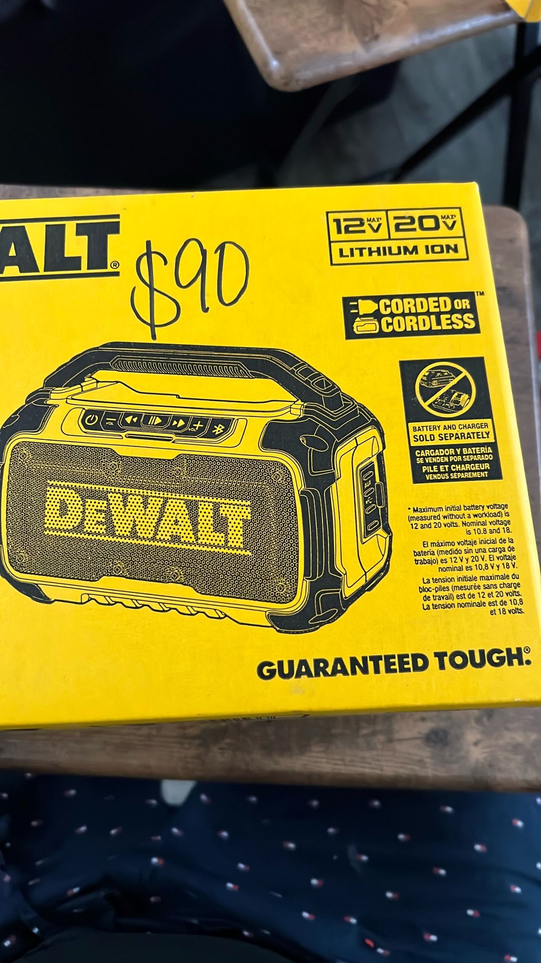 Dewalt Jobsite Bluetooth Speaker