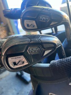 Adams golf hybrid v3 idea tech PVD set W/ TaylorMade driver, 3w, and 5w