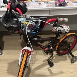 Hot Wheels Bike For Boys (with training wheels)