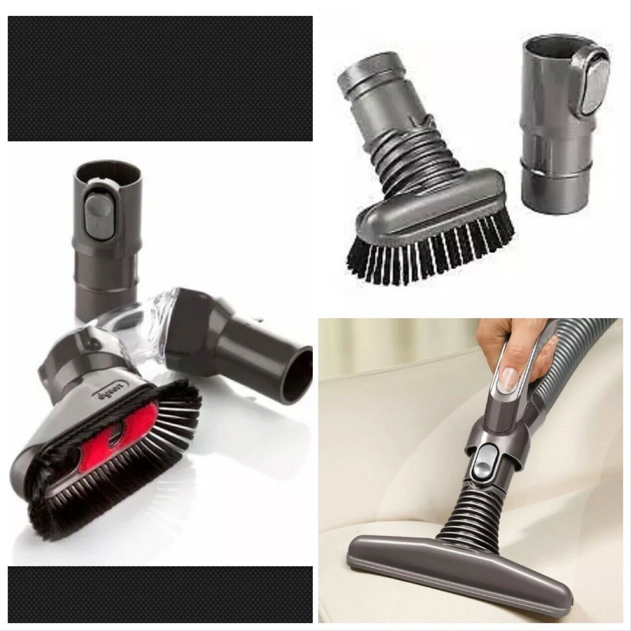 BRAND NEW Authentic Dyson Accessories Bundle: Stubborn Dirt Brush, Mattress Tool, Up Top Tool