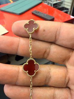 18KT VCA COPY Motif Bracelet 45522-1