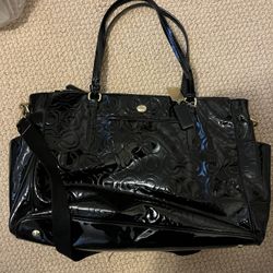 Large Black Coach Diaper Bag 