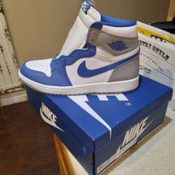 New!! Jordan 1 High "True Blue" Size 12 Mens