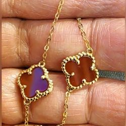 💛18k Red Agate Bracelet