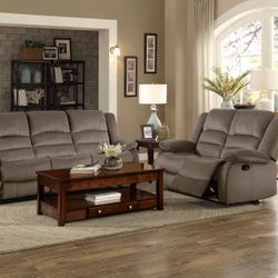 2 piece reclining sofa and loveseat Set