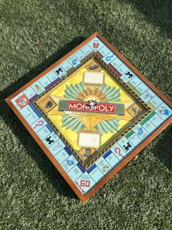 Vintage Monopoly Wooden 70th Edition Playing Board (with All Pieces)