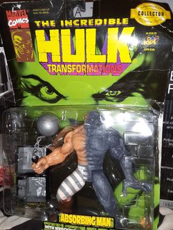 HIGHLY COLLECTABLE The Incredible Hulk ABSORBING MAN Transformations Action Figure Marvel
