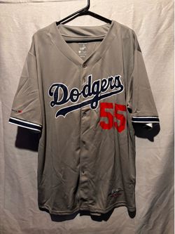 XL Gray Dodgers Hershiser Road Jersey