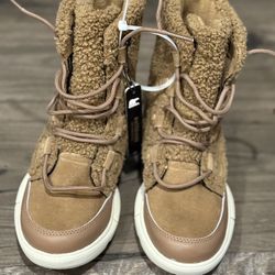 Sorel Women's Explorer II Joan Teddy Brown Faux Fur Boots Size 7 US