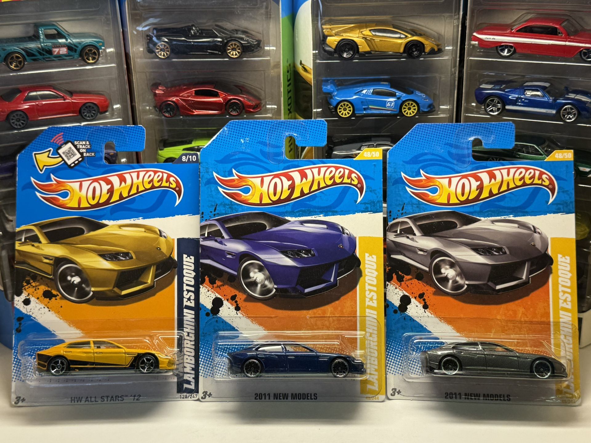 HOT WHEELS LOT (3) - Lamborghini Estoque - Lambo Die Cast Toy 1:64