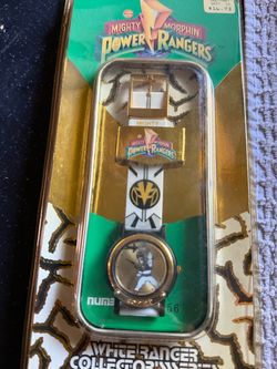 Vintage 1994 Power Rangers White Ranger Collector Watch - Sealed New