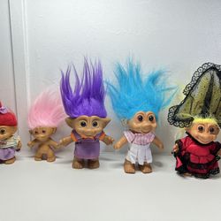 Russ Vintage russ Troll Doll 5 pieces