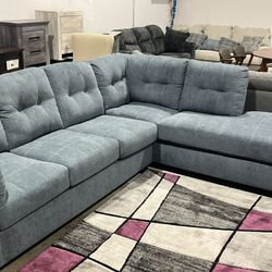 Marleton Denim Sectional $10 Down Payment And Financing Available