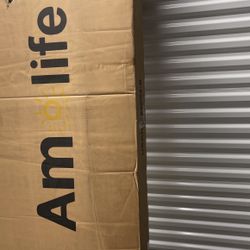 Upholstered Bed with Curved Adjustable Headboard, 10'' Mattress