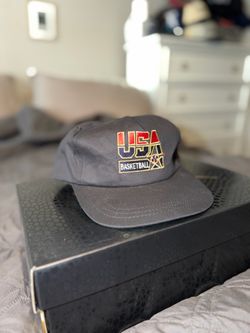Vintage USA Basketball Dream Team 1992 Cap Black Red Snapback Mcdonalds NBA Hat
