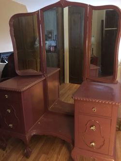 Vintage dresser with full length mirror