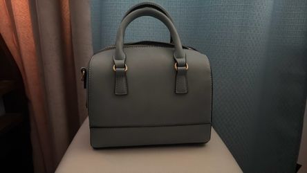 Small Gray/ Blue Structured Handbag
