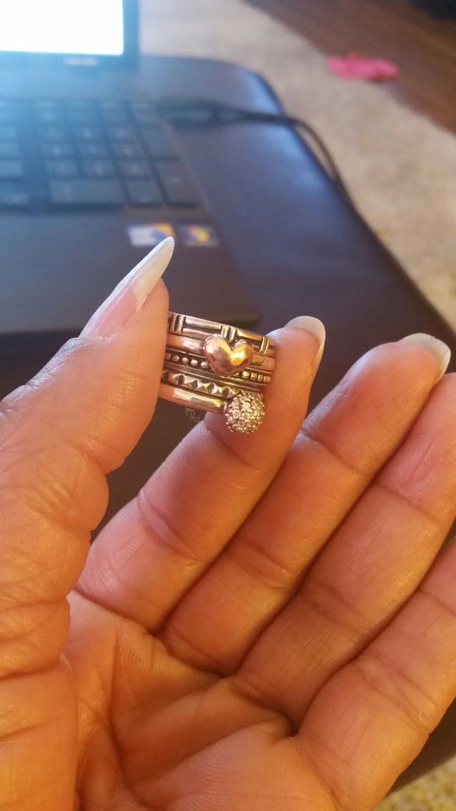 Silpada .925 sterling silver stackable rings