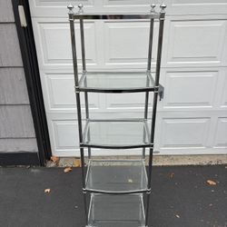 Frontgate 5 Tier Resort Collection Etagers Bath Storage Shelves Chrome Finish 17"W x 13-1/4"D x 60-1/2"H