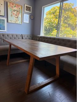 Wooden dining table