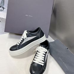 Rick Owens Leather Low Sneakers 12