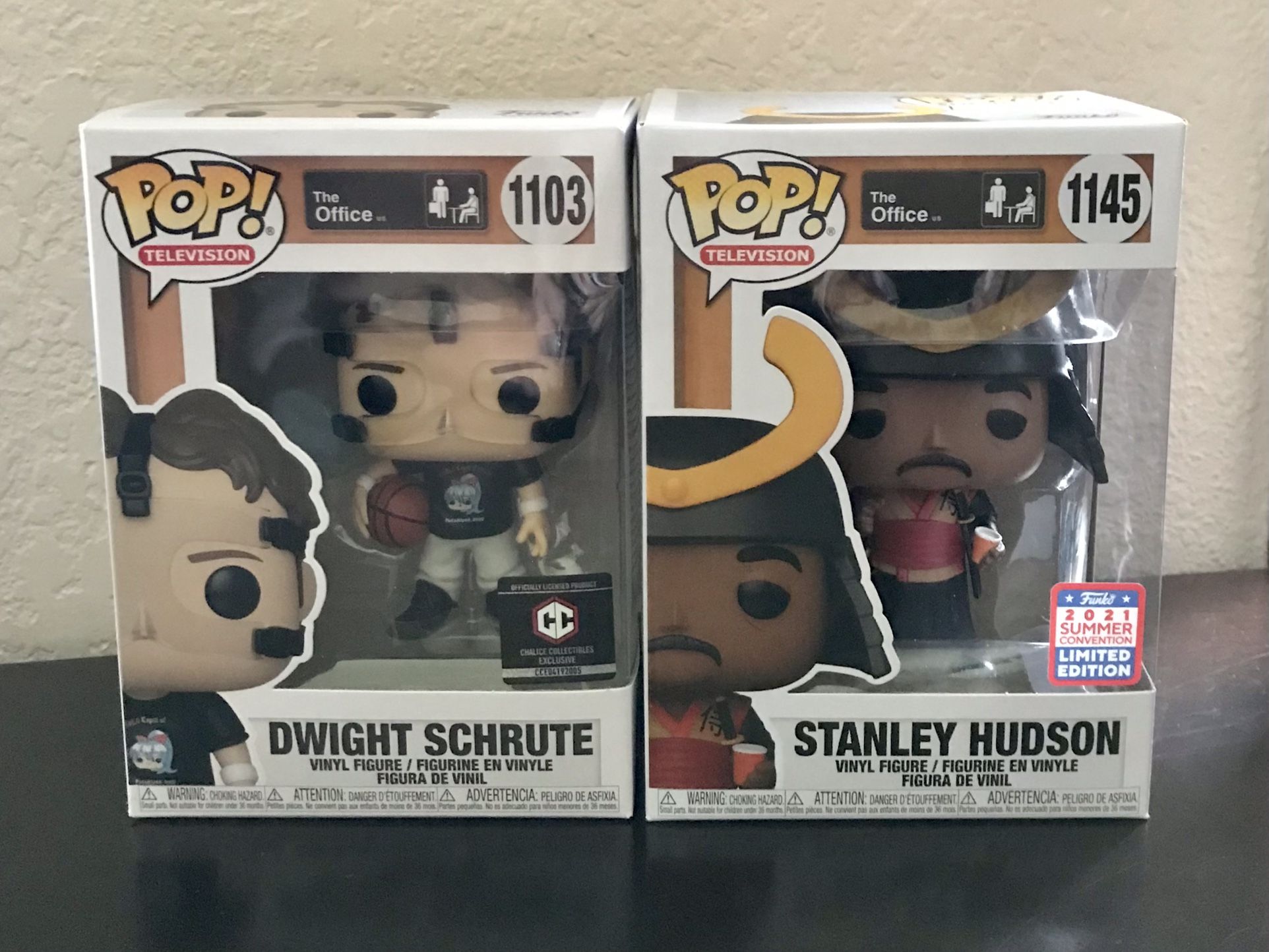 Funko POP! Dwight Schrute Chalice Exclusive & Stanley Hudson FunKon SDCC Exclusive The Office NEW!