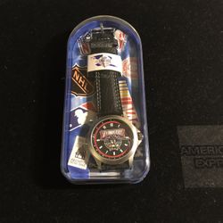 1998 NASCAR - 50th Anniversary Watch - Bold Racing Dial  - Black Leather Band - Original Packaging - Need For Speed 