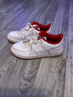 Nike Air Force 1 White/Red | Women’s 7 | Men’s 5.5