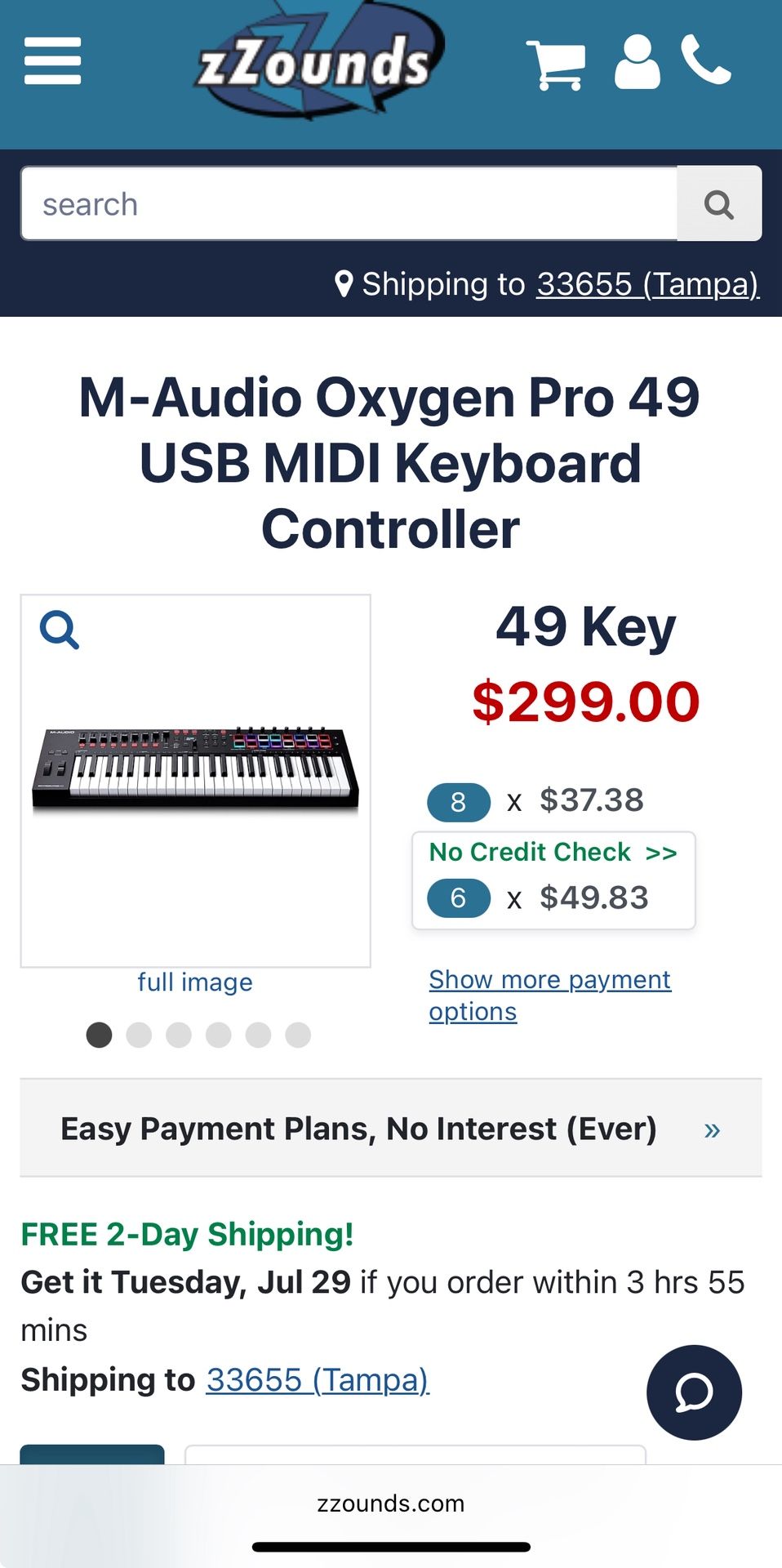 M-Audio Oxygen Pro 49 USB MIDI Keyboard Controller