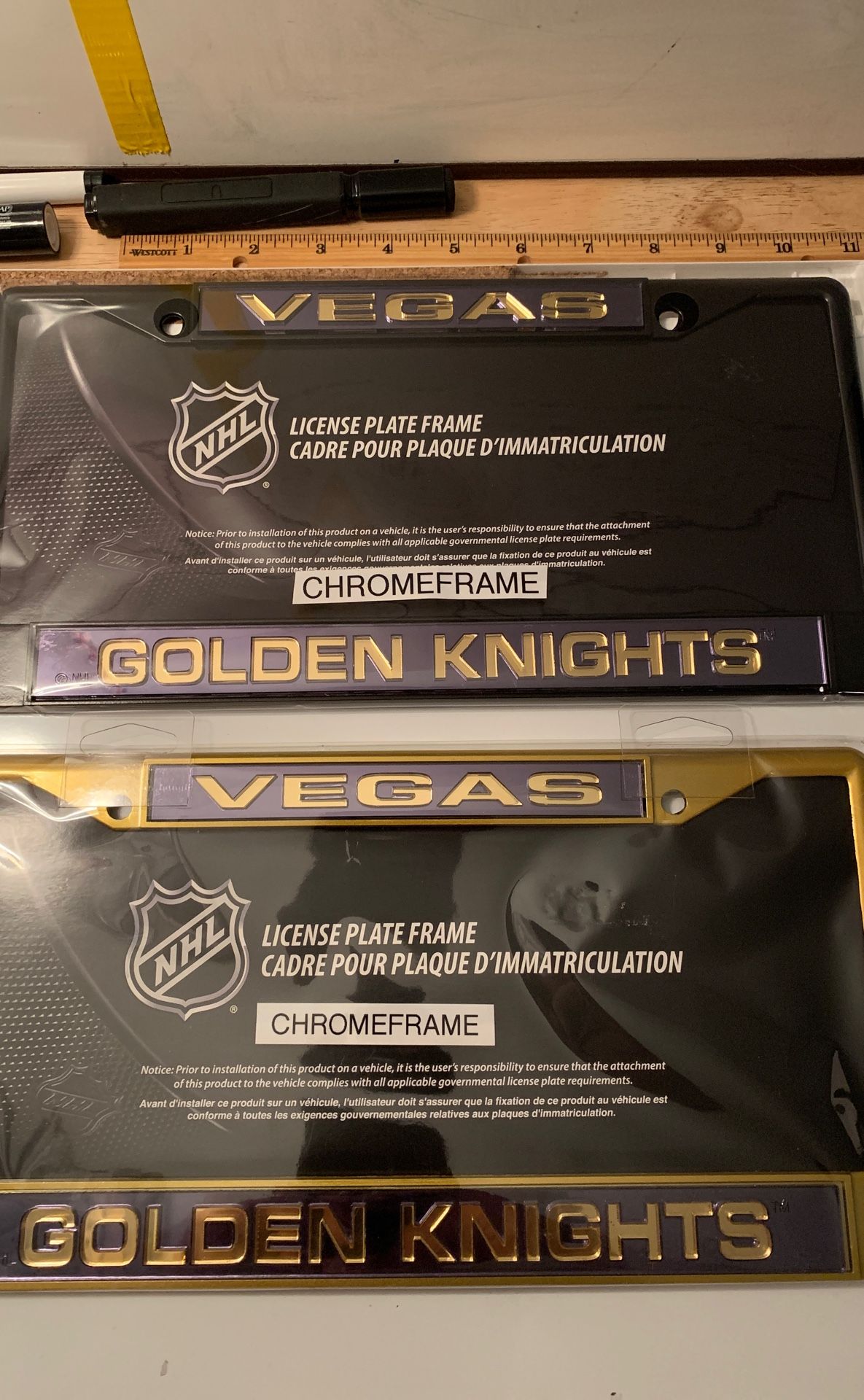 VEGAS GOLDEN KNIGHTS | LICENSE PLATE FRAMES | NHL OFFICIAL MERCHANDISE