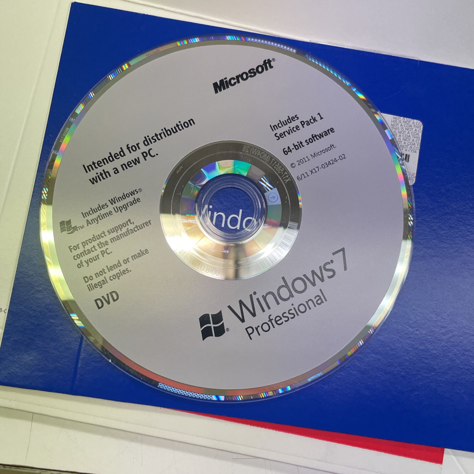 Windows 7 Pro Disc 