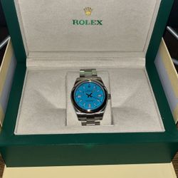 Rolex Perpetual Oyster Turquoise dial