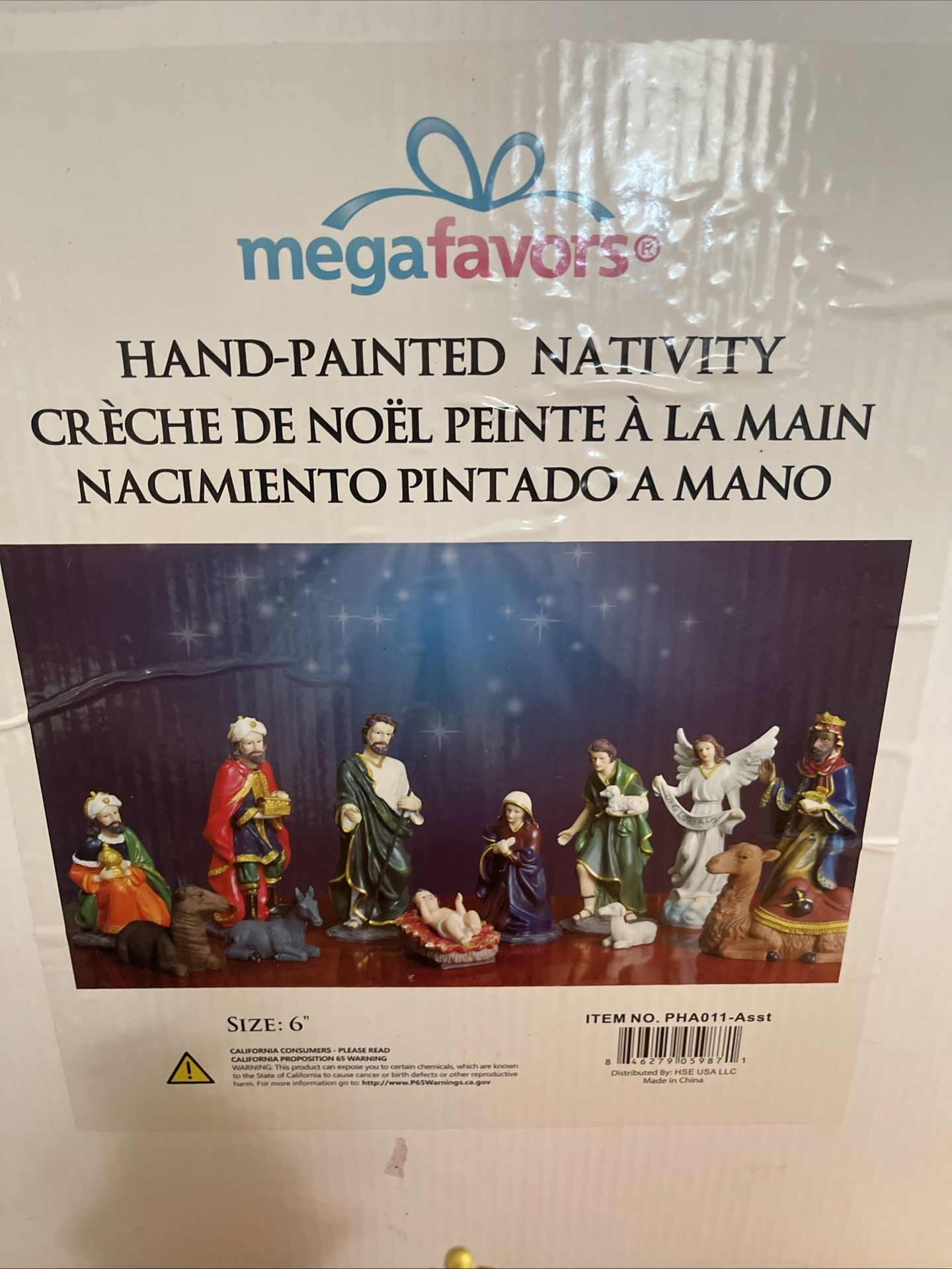 hand-painted nativity scene